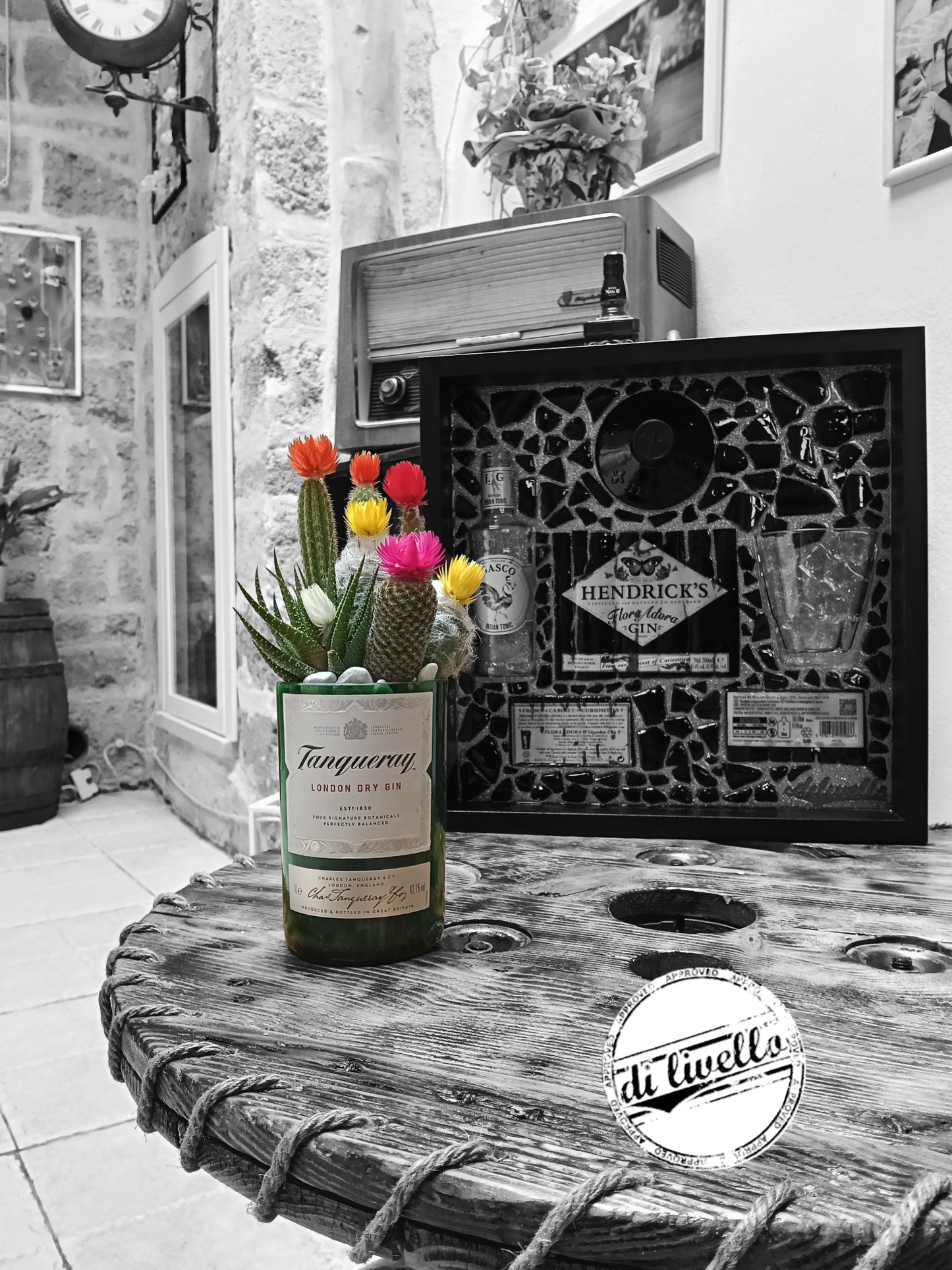🌵 Fioriera Artigianale Tanqueray – Cactus & Design Riciclato